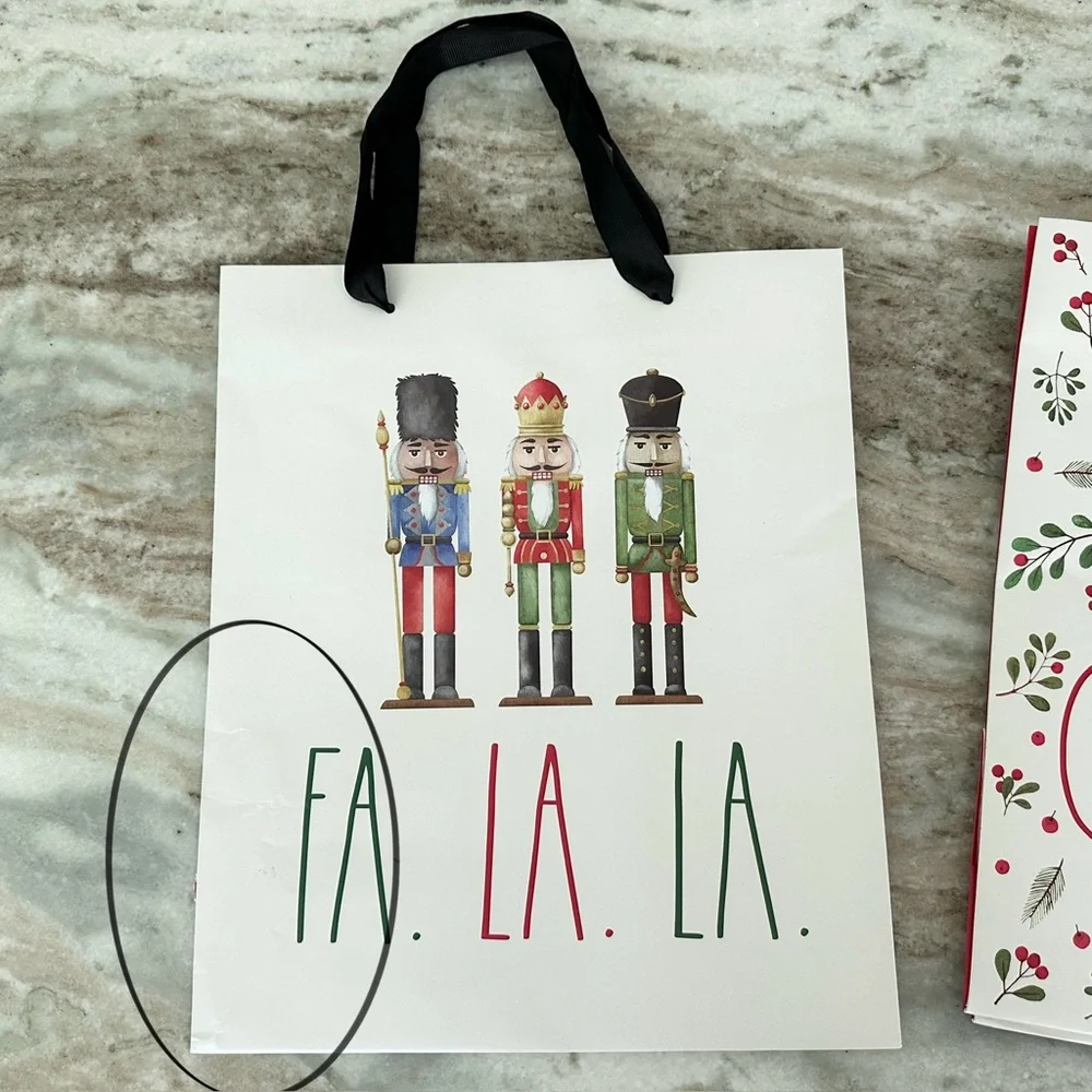 Rae Dunn Nutcracker Christmas Gift Bags - Holiday Gift Wrapping